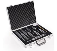 PPOLB Solfeggio - Juego de 9 tenedores de afinación Solfeggio para curación, terapia de sonido, 6 frecuencias estándar y 3 frecuencias faltantes con activador de horquilla de afinación y caja de