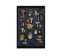 PPOXXFFE Póster de guía de hongos, pintura decorativa, lienzo, póster de pared e imagen artística moderna para decoración de dormitorio familiar, 20 x 30 cm