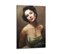 PPOXXFFE Póster de retrato de Elizabeth Taylor, pintura decorativa, lienzo, póster de pared e imagen artística moderna para decoración de dormitorio familiar, 16 x 24 pulgadas (40 x 60 cm)