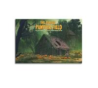 PPOXXFFE Póster decorativo de campos de calabaza maldita para pared e impresión artística moderna para dormitorio familiar, 20 x 30 cm