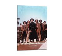 PPOXXFFE Póster decorativo de la película Los Siete Magníficos, lienzo, póster de pared e imagen artística moderna para decoración de dormitorio familiar, 60 x 90 cm
