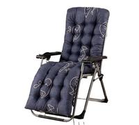 PPQIRU 1 cojín de Respaldo reclinable for balcón al Aire Libre, Relajante, Universal, for Silla Plegable de Cuatro Estaciones, for Tumbona de Exterior.(Blue 04,48X155cm)