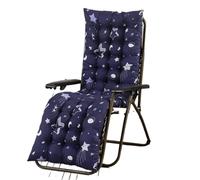 PPQIRU 1 cojín de Respaldo reclinable for balcón al Aire Libre, Relajante, Universal, for Silla Plegable de Cuatro Estaciones, for Tumbona de Exterior.(Blue 03,48X155cm)