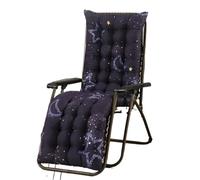 PPQIRU 1 cojín de Respaldo reclinable for balcón al Aire Libre, Relajante, Universal, for Silla Plegable de Cuatro Estaciones, for Tumbona de Exterior.(Blue 01,48X155cm)