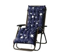PPQIRU 1 cojín de Respaldo reclinable for balcón al Aire Libre, Relajante, Universal, for Silla Plegable de Cuatro Estaciones, for Tumbona de Exterior.(Blue 02,48X155cm)