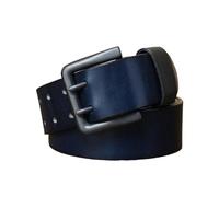 PPQIRU 1 Uds. Cinturón de Cuero auténtico for Hombre, cinturón Masculino con Hebilla de Doble Pin, Correa for Pantalones Vaqueros(Blue,120cm)