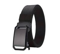 PPQIRU 1 Uds cinturón de Hombre cinturón con Hebilla automática, Ropa de Trabajo de Lona cinturón de Pantalones de adiestramiento al Aire Libre Informal for Hombres(Black)