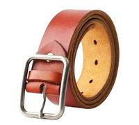 PPQIRU 1 Uds. Cinturón Vintage de Cuero Genuino for Hombre, cinturón de Cuero for Hombre, Correa for Pantalones Vaqueros o Pantalones(Brown,120cm)