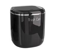 PPQIRU 1 Uds Mini cubo de basura prensa cesto for escritorio for con tapa contenedores for el hogar Oficina suministros for la sala estar Para Familia(Black)