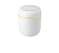 PPQIRU 1 Uds Mini papelera for escritorio con tapa cubo de basura organizador dormitorio Oficina caja almacenamiento hecho suministros for el hogar Para Familia(White)