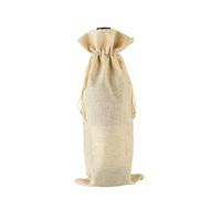 PPQIRU 10 Bolsas de Vino, Fundas for Botellas Tinto, Bolsa champán, Embalaje arpillera, for decoración Fiestas Bodas para Botellas de Vino(Beige)