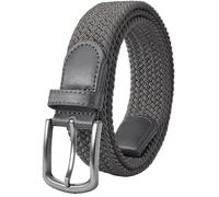 PPQIRU 2 uds cinturón cinturón de Hombre, cinturón elástico, cinturón Tejido cinturón Casual cinturón elástico cinturón Unisex(Grey,100cm)