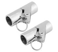PPQIRU 2 uds., mástil de barandilla Poste, Dosel, Tubo Acero Inoxidable, Conector Acoplamiento Giratorio Plegable, Accesorios Hardware for Barcos para embarcaciones(25mm)