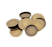PPQIRU 20 unids/lote Base colgante pasta piedra 10/12/14/16/18/20/25mm bandeja de joyería cabujón en blanco ajuste for camafeo(Bronze,20mm)