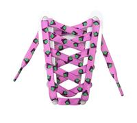 PPQIRU 4 pares de cordones frutas for zapatillas tela, elásticos for zapatos planos Para Zapatos Casuales(Purple,140cm)