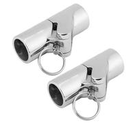 PPQIRU Accesorios giratorios Plegables de Acero Inoxidable, 2 uds., 22mm/25mm, Tubo Conector Acoplamiento, Hardware for Barco, barandilla Poste, Dosel mástil para embarcaciones(22mm)