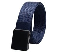 PPQIRU Cinturón de Nailon Transpirable for Hombre, cinturón Informal de Lona de Color sólido, 2 uds.(90cm,Blue)