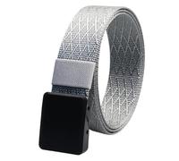 PPQIRU Cinturón de Nailon Transpirable for Hombre, cinturón Informal de Lona de Color sólido, 2 uds.(90cm,Grey)