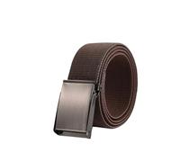PPQIRU Cinturón de Tela elástica for Hombre y Mujer, 2 uds., cinturón de Lona Transpirable Tejido, Cinturones for Mujer(Light Brown,85cm)