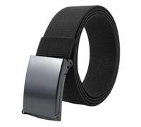 PPQIRU Cinturón elástico Trenzado de Nailon for Hombre y Mujer, cinturón de Lona Multifuncional for Entrenamiento al Aire Libre, 2 uds.(Black,130cm)