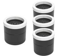 PPQIRU Elevadores para Muebles 4 elevadores Resistentes for Cama y Silla, Patas for Muebles, Almohadillas Antideslizantes adicionales for Mesa, sofá, Armario, Lavadora(Black-8.6x8.6x9.5cm)