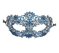 PPQIRU Máscara De Mascarada 8 Uds mujeres Sexy encaje hueco mascarada bronceado máscara facial princesa fiesta Cosplay baile accesorios disfraz(Blue)