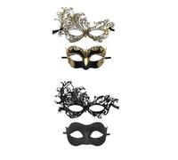 PPQIRU Máscara De Mascarada Juego de 4 máscaras de mascarada de encaje elegante for parejas for fiestas, carnaval y celebraciones