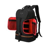 PPQIRU Mochila Profesional for cámara SLR Digital, Bolsa Grande for fotografía, Soporte for trípode, Cubierta Impermeable for Lluvia, Senderismo al Aire Libre(Red)