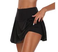 PPQIRU Pantalones Cortos Deportivos Casuales, Faldas, Pantalones Transpirables for Correr for Mujer, de Cintura Alta for Exteriores(Black,M)