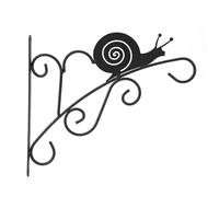 PPQIRU Soportes Para Cestas Colgantes 2 Pcs 11.8inch Curved Plant Hanger Heavy Duty Black Iron Bracket for Bird Feeder Lanterns for Flower Baskets Wind Chimes(Black C)