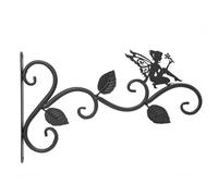 PPQIRU Soportes Para Cestas Colgantes 2 Pcs 11.8inch Hanging Plant Hooks Rustic Home Decor Black Iron Hanger Bracket for Indoor Outdoor for Flower Baskets Wind Chimes