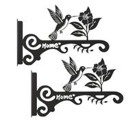 PPQIRU Soportes Para Cestas Colgantes 2 Pcs Aesthetic Wall Plant Hanger with Beautiful Bird Pattern Hooks Hanging Brackets for Plants Feeders Wind Chimes