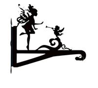 PPQIRU Soportes Para Cestas Colgantes 2 Pcs Enchanting Fairy Metal Wall Hook - Elegant Wrought Iron Bracket for Indoor & Outdoor Decor, Perfect for Hanging Plants