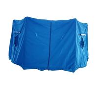 PPQIRU Tienda de trampolín, toldo for, Cubierta for, Sombra Redonda for, Superior, for para Las Vacaciones(Blue 10FT 6 Poles)