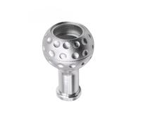 PPXBFD Palanca Cambios Coche para VW para GTI para Jetta para Golf 5 5/6 Perilla Cambio Velocidad Manual Coche Trans Stick Head Knob con Adaptador M8 M10 M12 Perilla Cambio Marchas(Sliver)