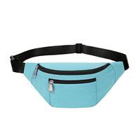 PPXGOGO Fanny Pack para hombres y mujeres, riñoneras de moda impermeables con cinturón ajustable, bolsa casual para viajes deportes de correr, Verde (Mint)