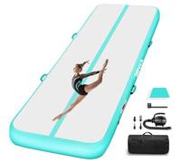 PPXIA Colchoneta de gimnasia de 6 m, tapete inflable de gimnasia con accesorios, tapete de ejercicio para yoga en el hogar al aire libre