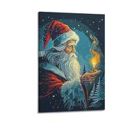 PPZEBDYB Póster de arte mágico de Navidad, pintura decorativa, lienzo, póster de pared e impresión artística moderna para decoración de dormitorio familiar, 60 x 90 cm