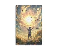 PPZEBDYB Póster decorativo con texto en inglés "Man Reaches for The Fortress And The Sun" (20 x 30 cm)