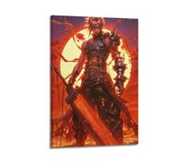 PPZEBDYB Póster decorativo de Cloud Strife Final Fantasy, lienzo para pared e impresión artística moderna para decoración de dormitorio familiar, 50 x 75 cm