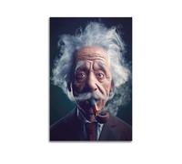 PPZEBDYB Póster decorativo de la pipa de Einstein para pared e impresión artística moderna para dormitorio familiar, 50 x 75 cm