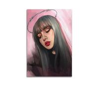 PPZEBDYB Póster decorativo de Lisa Blackpink para pared e impresión artística moderna para dormitorio familiar, 50 x 75 cm