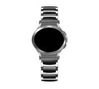 PPzsyxx Correa de acero y cerámica for Samsung Galaxy Watch 7 6 5 4 40mm 44mm 6classic 47mm 43mm 5Pro 45MM sin espacios, repuesto de pulsera accesorios(No.2 black,For Watch6 7 40mm)