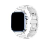 PPzsyxx Correa de cerámica for Huawei Watch Fit 3/4/4Pro/5/5Pro pulsera de cerámica reemplazable for hombres y mujeres accesorios(White-Silver,For Fit 5 Pro)