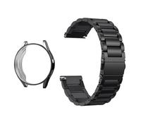 PPzsyxx Correa de Metal de acero inoxidable for Samsung Galaxy Watch 7, 6, 40mm, 44mm, funda protectora pulsera for FE(Black,For Galaxy Watch FE)