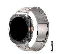 PPzsyxx Correa de metal de titanio for Samsung Galaxy Watch 7 Ultra 47 mm Pulsera de acero inoxidable for Galaxy Watch 7 Ultra Correa(Titanium-Steel)