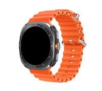 PPzsyxx Pulsera de silicona transpirable Wave for Samsung Galaxy Watch Ultra 47 mm, repuesto de Correa(Orange)