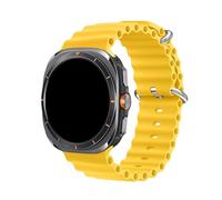 PPzsyxx Pulsera de silicona transpirable Wave for Samsung Galaxy Watch Ultra 47 mm, repuesto de Correa(Yellow)