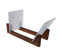 Pq7hKv2wD Porta álbumes Soporte de madera for almacenamiento discos vinilo, 50PA, apila hasta 20 álbumes, soporte con extremos acrílico transparente, estantes for portátiles escritorio modernos