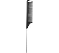 Pqahffowr 1 Pieza Caliente Moda Negro Peine De Dientes Finos Pinza De Plástico Y Metal Peine De De Rata De Estilo De Pelo Antiestático 220X28X4Mm Herramientas De Peinado De Pelo